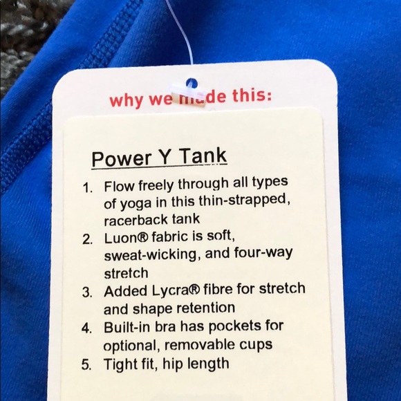 Lululemon NWT Power Y Tank Rare Color - Picture 5 of 5